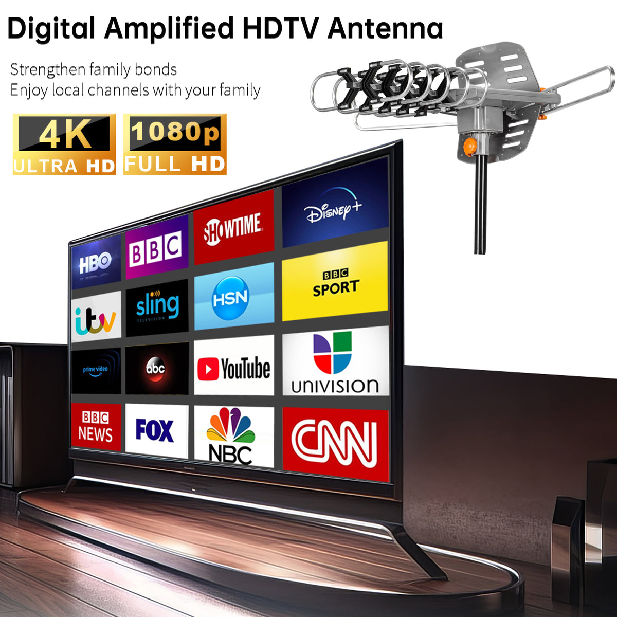 360° Motorized Outdoor HDTV Antenna